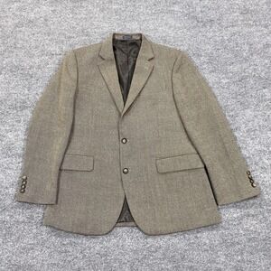 Stafford Sport Coat Mens 42R Brown Classic Fit Merino Wool Two Button Blazer